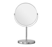 Silver Metal Adjustable Swivel Table Mirror