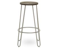 Orsina Silver Finish Metal Bar Stool, Hairpin Stool For Kitchen Counter, Versatile Breakfast Stool For Home