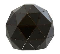 Premier Housewares Mateo Geometric Table Lamp - Black Finish, Black