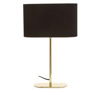 Orsina Silver Table Lamp, Shiny Silver Ceramic Base With Ribbed Texture, White Fabric Shade For Soft in Black Orsina Black