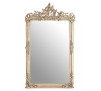 Orsina Silver Wall Mirror With Thick Moulded Frame, Hanging Mirror, Decorative Antique Wall Mirror With Foliage Motif Orsina Silver