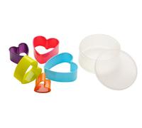 Premier Housewares Heart Shaped Cutters - Set of 5, Multi-Coloured