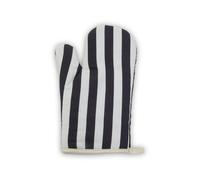 Orsina Single Oven Glove, Quilted Heat-Resistant Fabric With Classic Stripe Design, Comfortable Grip For Handling in White Orsina White