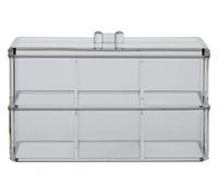 Orsina Six Compartment Plastic Cosmetics Organiser, Makeup Drawer Organiser, Cosmetic Storage Box, Makeup Tray