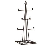 Vertex Black Iron 6 Tea Cup Kitchen Coffee Mug Holder Tree Stand Storage Rack