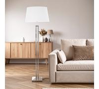 Orsina Skye Floor Lamp with Dual Rod Base in Silver Orsina Silver