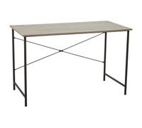 Orsina Sleek Grey Oak Desk With Black Metal Frame,work Desk For Computer Tasks,multipurpose Desk For Commercial Use