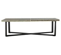 Orsina Sleek Coffee Table, Black & White Bone Design Decorative Table For Livingroom, Sturdy Modern Coffee Table Orsina Black