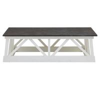 Orsina Sleek Coffee Table, Rectangular Top Display Coffee Table, Carved Base Indoor Coffee Table With Storage in White Orsina White