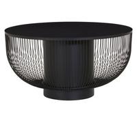 Orsina Sleek Design Coffee Table With Black Glass Top, Elegant Airy Glass Coffee Table, Versatile Hallway Table