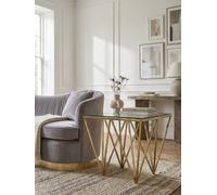 Orsina Sl old Finish Spike Legs End Table, Durable Wide Side Table, Unique Design Livingroom Side Table Orsina Gold