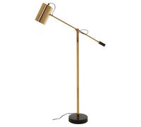 Orsina Sleek Gold Floor Lamp with Black Detail, Small Base Standing Light for Desk or Home Office Orsina Gold