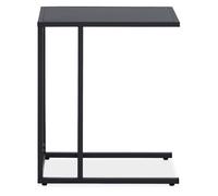 Orsina Sleek Grey Metal Side Table, Modern Design Bedside Table For Bedroom, Functional Livingroom Sidetable in Black Orsina Black