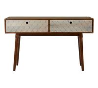 Orsina Sleek Mango Wood Console Table, Modern Design Table For Hallway, Distinctive Sofa Table For Livingroom in Brown Orsina Brown