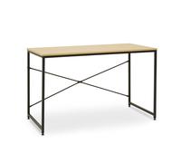Orsina Sleek Red Pomelo Desk With Black Metal Frame, Rectangular Table, Multipurpose Work Desk For Modern Workspaces in Yellow Orsina Yellow