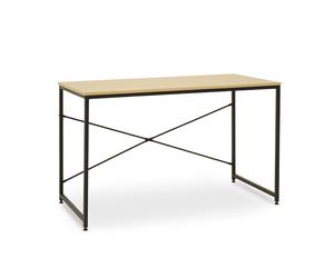 Orsina Sleek Red Pomelo Desk With Black Metal Frame, Rectangular Table, Multipurpose Work Desk For Modern Workspaces in Yellow Orsina Yellow