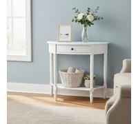 Orsina Sleek Semi Circle One Drawer Console Table, Contemporary Design Console Table For Livingroom, Versatile Table