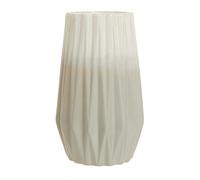Orsina Sleek And Sturdy Small Grey White Ceramic Vase, Robust Pottery Vase, Decorative Vase For Artificial Flowers