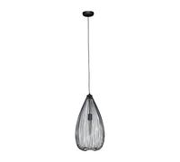 Premier Housewares Teardrop Black Pendant Light Contemporary Style Ceiling Light For Living Room Dining Room Bedroom And Hallway Black Finish Sleek Design 32 x 177 x 32