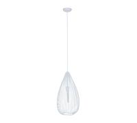 Interiors by PH Lavis Teardrop White Pendant Light, White