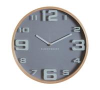 Orsina Sleek Wood Large Numbers Wall Clock, Modern Design Clock In Kitchen, Versatile Wall Clock For Indoor in Grey Orsina Grey