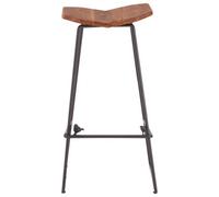 Orsina Slim Metal Legs Bar Stool, Distressed Elm Wood Seat Modern Bar Stool For Kitchen, Unique Luxury Bar Stool