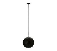 Orsina Small Black And Copper Pendant Light, Geometric Steel Ceiling Light With Gold-Finish Interior