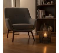 Orsina Small Black Lantern, Iron Wireframe Black Candle Holder, Indoor & Outdoor Glass Shade Candle Holder