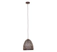 Orsina Small Black Pendant Light With Iron Frame, Perforated Shade Hanging Fixture, Artistic Black Pendant Lamp Orsina Black