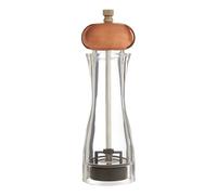 Orsina Small Clear & Copper Salt & Pepper Mill, Acrylic & Copper Finish Grinder, Adjustable Ceramic Mechanism Orsina Copper