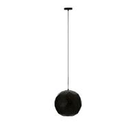 Orsina Small Coffee Finish Pendant Light, Geometric Steel Ceiling Light With Gold Interior, Hanging Light in Black Orsina Black
