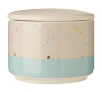 Orsina Small Earthenware Grey Blue Storage Canister,container With Airtight Lid,perfect For Pantry Organization