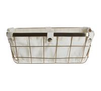 Orsina Small Gold Finish Iron Wire Storage Basket
