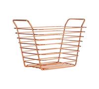 Premier Housewares Shine Wire Basket, Rose Gold, Small