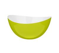 Orsina Small Green & White Salad Bowl, Durable Plastic Serving Bowl For Snacks, Mixing Bowl For Everyday Use Orsina Green