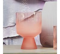 Orsina Small Matte Pink Ombre Glass Vase, Modern Two-Tonal Decorative Vase, Chic Flower Vase for Contemporary Homes Orsina Pink