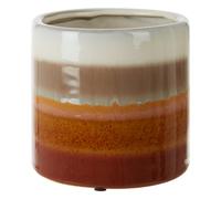 Orsina Small Planter, Handcrafted Stoneware With Glazed Surface, Indoor Planter With Drainage Holes For Plants