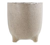 Orsina Small Planter, Stoneware Plant Pot with Subtle Speckled Finish, Modern Indoor/Outdoor Raised Planter for Home in Natural Orsina Natural