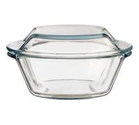 Orsina Small Round Glass Casserole Dish, Durable Borosilicate Glass Oven Dish With Lid, Heat-Resistant Bakeware