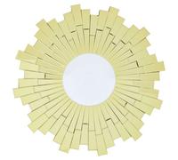 Orsina Small Round Wall Mirror With Sunburst Frame, Decorative Circle Mirror, Contemporary Accent For Hallway in Gold Orsina Gold