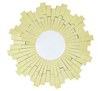 Orsina Small Round Wall Mirror With Sunburst Frame, Decorative Circle Mirror, Contemporary Accent For Hallway in Gold Orsina Gold