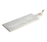 Orsina Small White Marble Paddle Chopping & Serving Board, Durable Natural Stone Board Orsina White