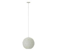 Orsina Small White Pendant Light, Modern Geometric Ceiling Light With White Cord, Durable Steel Hanging Lamp