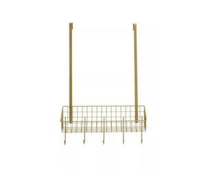 Orsina Smart Design Gold Finish Over The Door Hanger, Versatile Storage Over Door Hooks, Sturdy Hanging Hooks
