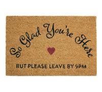 Orsina So Glad You Are Here Doormat in Natural | Size: 100 cm diameter Orsina Natural 100 cm diameter