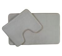 Orsina Soak Bath Mat Set in Light Grey Orsina Light Grey