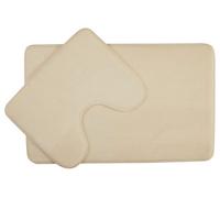 Orsina Soak Cream Finish Bath Mat Set