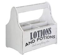 Distressed Spa Storage Caddy, MDF, White