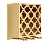 Orsina Space Saving 12 Bottle Rose Gold Finish Wine Rack, Elegant Wine Bottle Rack For Cupboard, Stylish Wine Rack Orsina Gold