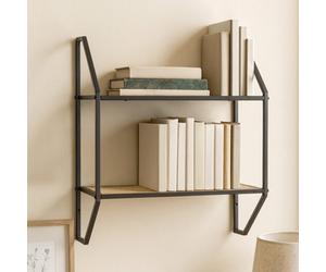 Orsina Space Saving Two Tier Wall Shelf, Open And Functional Storage Space Of Narrow Shelving Unit For Small Spaces